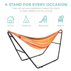 Best Choice Products Outdoor Adjustable Steel Hammock Stand For 9-14ft Hammocks W/ Hooks, Carrying Bag, 450lb Capacity -Best Choice Products GUEST 8f3844ce 3823 437c 94eb b610b79bfaea