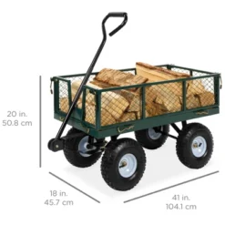 Best Choice Products Heavy-Duty Steel Garden Wagon Lawn Utility Cart W/ 400lb Capacity, Removable Sides, Handle -Best Choice Products GUEST 8f3f5b90 73b8 49ed 95a3 40a223b4f47c