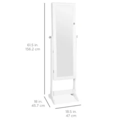 Best Choice Products 6-Tier Standing Mirror Lockable Storage Organizer Cabinet Armoire W/ LED Lights -Best Choice Products GUEST 91e810c5 01eb 484f 88ca 3304e8b492b9