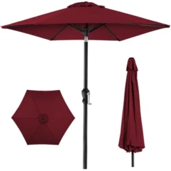 Best Choice Products 10ft Outdoor Steel Market Patio Umbrella W/ Crank, Tilt Push Button, 6 Ribs -Best Choice Products GUEST 939c5a72 6a03 4eba 997f 1aaff9b5557e