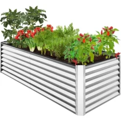 Best Choice Products 8x4x2ft Outdoor Metal Raised Garden Bed, Planter Box For Vegetables, Flowers, Herbs -Best Choice Products GUEST 94032bb1 4b0e 4199 a70b 376e81ed2ec3