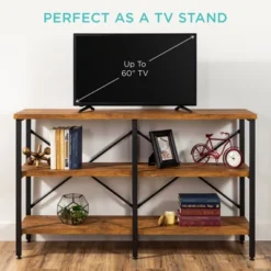 Best Choice Products 55in Rustic 3-Tier Console Table For Living Room, Entry W/ Non-Scratch Feet -Best Choice Products GUEST 9408b161 5979 4b4e 8b1f 4276a45eed98