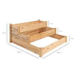 Best Choice Products 3-Tier Fir Wood Raised Garden Bed Planter For Plants, Vegetables, Outdoor Gardening -Best Choice Products GUEST 96a1830b 79ca 4d81 9168 2c5160d39bdd