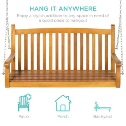 Best Choice Products 48in Wooden Curved Back Hanging Porch Swing Bench For Patio, Deck W/ Mounting Chains 13 Best Choice Products 48in Wooden Curved Back Hanging Porch Swing Bench For Patio, Deck W/ Mounting Chains -Best Choice Products GUEST 98ab2c73 9828 4a24 97e1 3d81bb25622b