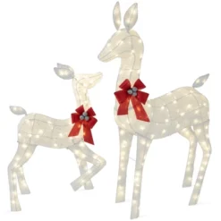 Best Choice Products 2-Piece Lighted Christmas Deer Set Outdoor Yard Decoration With 210 LED Lights, Stakes -Best Choice Products GUEST 9c389768 69bd 4b7d 8ee0 65d8973f8651