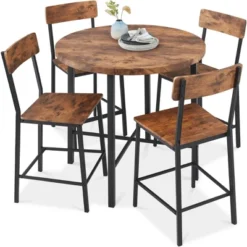 Best Choice Products 5-Piece Modern Round Counter Height Dining Set W/ 4 Chairs, 1.5in Thick Table -Best Choice Products GUEST 9c68f622 e19b 400c 8154 5f199ae135be