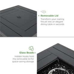 Best Choice Products 28in Propane Gas Fire Pit Table 50,000 BTU Outdoor Wicker W/ Glass Beads, Tank Holder -Best Choice Products GUEST a3171dec 3841 4b76 bb03 4b14978d32dd