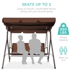 Best Choice Products 2-Seater Outdoor Adjustable Canopy Swing Glider Patio Bench W/ Textilene, Steel Frame -Best Choice Products GUEST a4a8cbf5 9184 474a bdf8 b5562b344c25