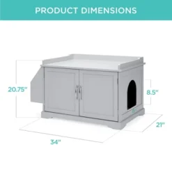 Best Choice Products Large Wooden Cat Litter Box Enclosure, Storage Cabinet Bench Table W/ Magazine Rack 15 Best Choice Products Large Wooden Cat Litter Box Enclosure, Storage Cabinet Bench Table W/ Magazine Rack -Best Choice Products GUEST a5f567cc 8db6 4469 ab95 a68c2b359cb4