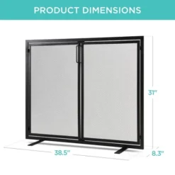 Best Choice Products 38.5x31in 2-Door Fireplace Screen, Handcrafted Wrought Iron Spark Guard W/ Magnetic Doors -Best Choice Products GUEST a68e2d29 3ff5 4199 b076 46f394309d9e