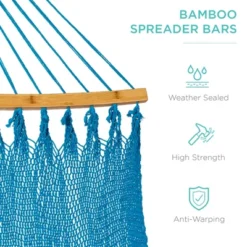 Best Choice Products 2-Person Woven Polyester Outdoor Caribbean Hammock W/ Curved Bamboo Spreader Bar 13 Best Choice Products 2-Person Woven Polyester Outdoor Caribbean Hammock W/ Curved Bamboo Spreader Bar -Best Choice Products GUEST a745f7d0 a63d 4b24 a815 82f3bb92fb3f