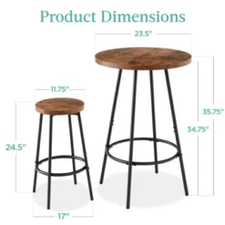 Best Choice Products 3-Piece Bistro Set, Modern Round Counter Height Dining Set W/ 2 Stools, Metal Frame -Best Choice Products GUEST ab02b718 892a 4ddc a0f5 25668a685d3d