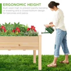 Best Choice Products Best Choice Product 48x24x30in Raised Garden Bed, Elevated Wooden Planter For Yard W/ Foot Caps, Bed Liner -Best Choice Products GUEST ab18c5b3 09a9 4219 8584 2b7466354f33