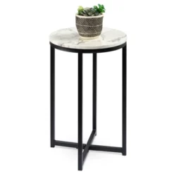 Best Choice Products 16in Faux Marble Modern Round Living Room Accent Side Table W/ Metal Frame -Best Choice Products GUEST aba9cc84 05e0 488c ba90 036ac3a4c55a