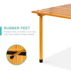 Best Choice Products 28x28in Foldable Indoor Outdoor Portable Wooden Table For Picnics, Camping, Beach W/ Carrying Case -Best Choice Products GUEST b195629b e8e5 4ea8 be9e 88e86d5eb37c