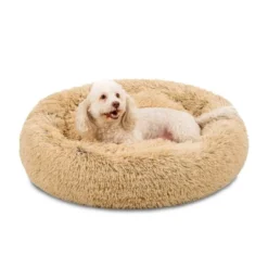 Best Choice Products Dog Bed Self-Warming Plush Shag Fur Donut Calming Pet Bed Cuddler - Brown -Best Choice Products GUEST b2905e17 2242 490e b9ef 0652b8c30d55