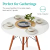 Best Choice Products 35.5in Round Compact Mid-Century Modern Dining Table W/ Beech Wood Legs, Metal Frame -Best Choice Products GUEST b3001e5b 0ec1 4fc8 8140 b14051c733aa