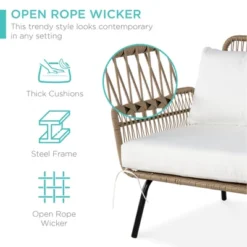 Best Choice Products Outdoor Woven Rope Sectional Patio Furniture, L-Shaped Conversation Set W/ Table -Best Choice Products GUEST b59080d3 f00f 4e82 8503 cc429c1e3600