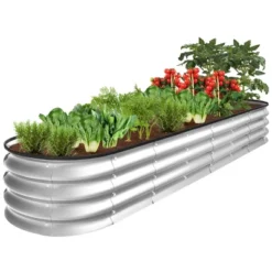 Best Choice Products 8x2x1ft Outdoor Metal Raised Oval Garden Bed, Planter Box For Vegetables, Flowers -Best Choice Products GUEST badfa4fa 9db8 42d3 b23b 55c70a382152