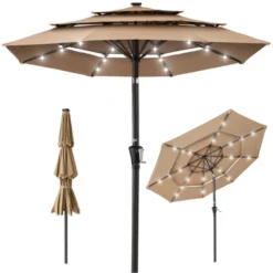 Best Choice Products 10ft 3-Tier Solar Patio Umbrella W/ 24 LED Lights, Tilt Adjustment, Easy Crank 23 Best Choice Products 10ft 3-Tier Solar Patio Umbrella W/ 24 LED Lights, Tilt Adjustment, Easy Crank -Best Choice Products GUEST bb9d626b 60e3 44cd a3d5 c0e22388f13d