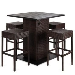 Best Choice Products 5-Piece Patio Wicker Bar Set W/ Built-In Bottle Opener, Hidden Storage Shelf, 4 Stools 14 Best Choice Products 5-Piece Patio Wicker Bar Set W/ Built-In Bottle Opener, Hidden Storage Shelf, 4 Stools -Best Choice Products GUEST bc168697 eb80 4bc3 85ab 999fbca4e169