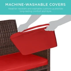 Best Choice Products 4-Piece Outdoor Wicker Patio Conversation Furniture Set W/ Coffee Table, Cushions -Best Choice Products GUEST be27fa82 2ae9 4864 9ecb 9e52b4e261bc