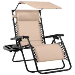 Best Choice Products Folding Zero Gravity Recliner Patio Lounge Chair W/ Canopy Shade, Headrest, Tray -Best Choice Products GUEST beaf9ce6 087b 4190 9817 a19cc5d15302