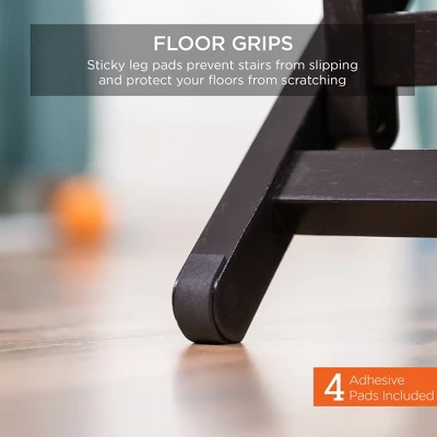 Best Choice Products Foldable Adjustable, Wide Wooden Carpeted Pet Stairs For Injured, Elderly Dog & Cat 5 Best Choice Products Foldable Adjustable, Wide Wooden Carpeted Pet Stairs For Injured, Elderly Dog & Cat - Image 4