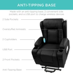 Best Choice Products Electric Power Lift Recliner Massage Chair Furniture W/ USB Port, Heat, Cupholders -Best Choice Products GUEST c19af623 03d0 44f4 8df1 d0df01185888