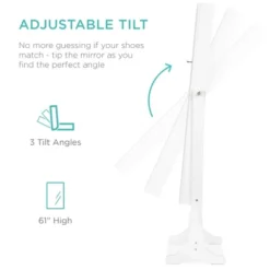 Best Choice Products 6-Tier Standing Mirror Lockable Storage Organizer Cabinet Armoire W/ LED Lights -Best Choice Products GUEST c44fbf2c 3258 48ab b437 99ca75271f5f