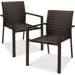 Best Choice Products Set Of 2 Stackable Wicker Chairs W/ Armrests, Steel Conversation Accent Furniture For Patio 16 Best Choice Products Set Of 2 Stackable Wicker Chairs W/ Armrests, Steel Conversation Accent Furniture For Patio -Best Choice Products GUEST c46aaffc a0ef 47b6 932e 1f257746c242