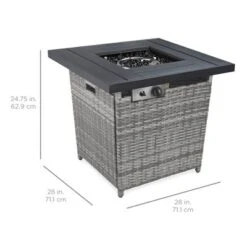 Best Choice Products 28in Propane Gas Fire Pit Table 50,000 BTU Outdoor Wicker W/ Glass Beads, Tank Holder -Best Choice Products GUEST c53df9ac fb03 4318 8376 f61b825b80d0