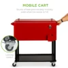 Best Choice Products 80qt Steel Rolling Cooler Cart W/ Bottle Opener, Catch Tray, Drain Plug, Locking Wheels