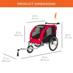 Best Choice Products 2-in-1 Dog Bike Trailer, Pet Stroller Bicycle Carrier W/ Hitch, Brakes, Visibility Flag, Reflector 12 Best Choice Products 2-in-1 Dog Bike Trailer, Pet Stroller Bicycle Carrier W/ Hitch, Brakes, Visibility Flag, Reflector -Best Choice Products GUEST c6f28a72 f5c8 4611 8cf3 b9c89a103e93