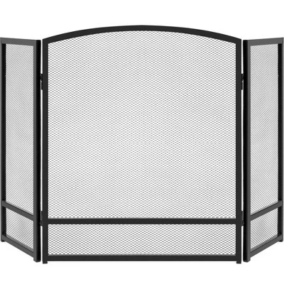 Best Choice Products 54.25x30.25in 3-Panel Steel Mesh Fireplace Screen, Spark Guard W/ Rustic Worn Finish 10 Best Choice Products 54.25x30.25in 3-Panel Steel Mesh Fireplace Screen, Spark Guard W/ Rustic Worn Finish - Image 8