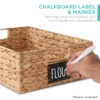 Best Choice Products Set Of 4 16x12in Woven Water Hyacinth Pantry Baskets W/ Chalkboard Label, Chalk Marker -Best Choice Products GUEST cc81cb8f aecb 48d8 938f 46b9f717b672