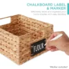 Best Choice Products Set Of 4 12in Woven Water Hyacinth Pantry Baskets W/ Chalkboard Label, Chalk Marker -Best Choice Products GUEST ccd450bb 73cc 425f 8420 9fcd11009426