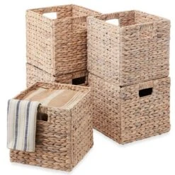 Best Choice Products 12x12in Hyacinth Baskets, Set Of 5 Multipurpose Collapsible Organizers W/ Inserts 22 Best Choice Products 12x12in Hyacinth Baskets, Set Of 5 Multipurpose Collapsible Organizers W/ Inserts -Best Choice Products GUEST ce77239f f99e 4231 b0df c1f4b5e2ad68