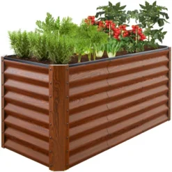 Best Choice Products 4x2x2ft Outdoor Metal Raised Garden Bed, Planter Box For Vegetables, Flowers, Herbs -Best Choice Products GUEST cf027d5b e464 4e13 8641 cbf78afdaf31