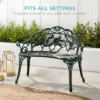 Best Choice Products Outdoor Bench Steel Garden Patio Porch Furniture W/ Floral Accent, Antique Finish -Best Choice Products GUEST cfe93189 b3cb 4797 b597 42a5a9f053d8