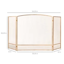 Best Choice Products 54.25x30.25in 3-Panel Steel Mesh Fireplace Screen, Spark Guard W/ Rustic Worn Finish 17 Best Choice Products 54.25x30.25in 3-Panel Steel Mesh Fireplace Screen, Spark Guard W/ Rustic Worn Finish -Best Choice Products GUEST d2622ef5 232e 4f7a af53 61bb9f7856ee