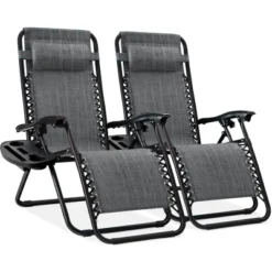 Best Choice Products Set Of 2 Zero Gravity Lounge Chair Recliners For Patio, Pool W/ Cup Holder Tray -Best Choice Products GUEST d4295339 22c8 48c4 9845 e6d3d1f74a59
