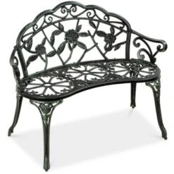 Best Choice Products Outdoor Bench Steel Garden Patio Porch Furniture W/ Floral Accent, Antique Finish -Best Choice Products GUEST d515f757 533e 4bc4 a6fb ad19b07175d0