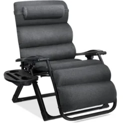 Best Choice Products Oversized Zero Gravity Chair, Folding Recliner W/ Removable Cushion, Side Tray -Best Choice Products GUEST d568253d 431c 402f 9cc0 0090bcd83643