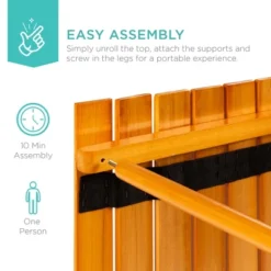 Best Choice Products 28x28in Foldable Indoor Outdoor Portable Wooden Table For Picnics, Camping, Beach W/ Carrying Case -Best Choice Products GUEST d7fc3db0 9770 41c5 8dbc 444ee9ca9126