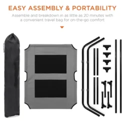 Best Choice Products 36in Outdoor Raised Mesh Cot Cooling Dog Pet Bed W/ Removable Canopy, Travel Bag -Best Choice Products GUEST d8602dd6 c59c 41fa bf00 63b6af5b5a3c