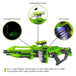 Best Choice Products Kids XL Foam Dart Alien Blaster Toy W/ 40 Glow-in-the-Dark Darts, Green -Best Choice Products GUEST d987e672 1872 44ce bc40 4c93d43c6e12