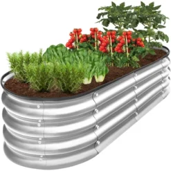 Best Choice Products 4x2x1ft Outdoor Raised Metal Oval Garden Bed, Planter Box For Vegetables, Flowers -Best Choice Products GUEST dabbfef9 7650 4283 9d9c 654c540d91fe