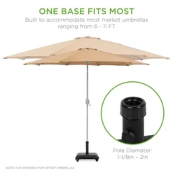 Best Choice Products 81lb. Heavy Duty Square Concrete Rolling Patio Umbrella Base Stand W/ Locking Wheels -Best Choice Products GUEST dc642cb9 d1b6 4fbe 86e8 73988854c255