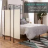 Best Choice Products 6ft 4-Panel Folding Privacy Screen Room Divider Decoration Accent W/ Steel Frame -Best Choice Products GUEST dc8f001b 2a54 4523 9b45 da77486d52af